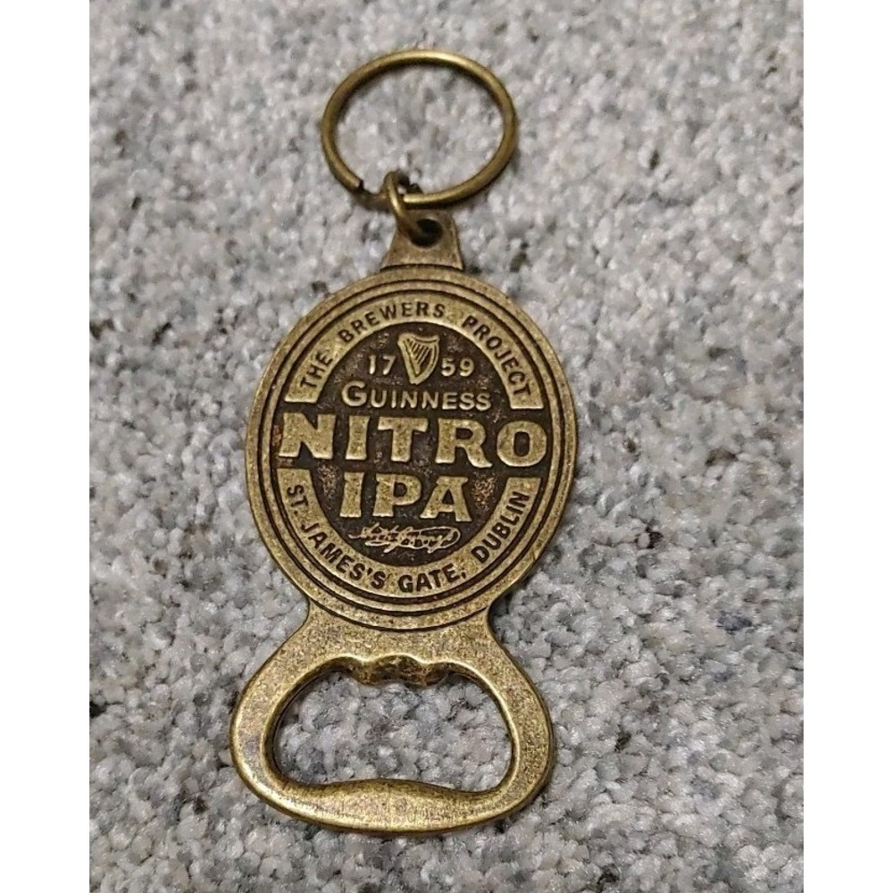 Guiness Nitro IPA Gold Collectors Bottle Opener With Dos Equis Coozie